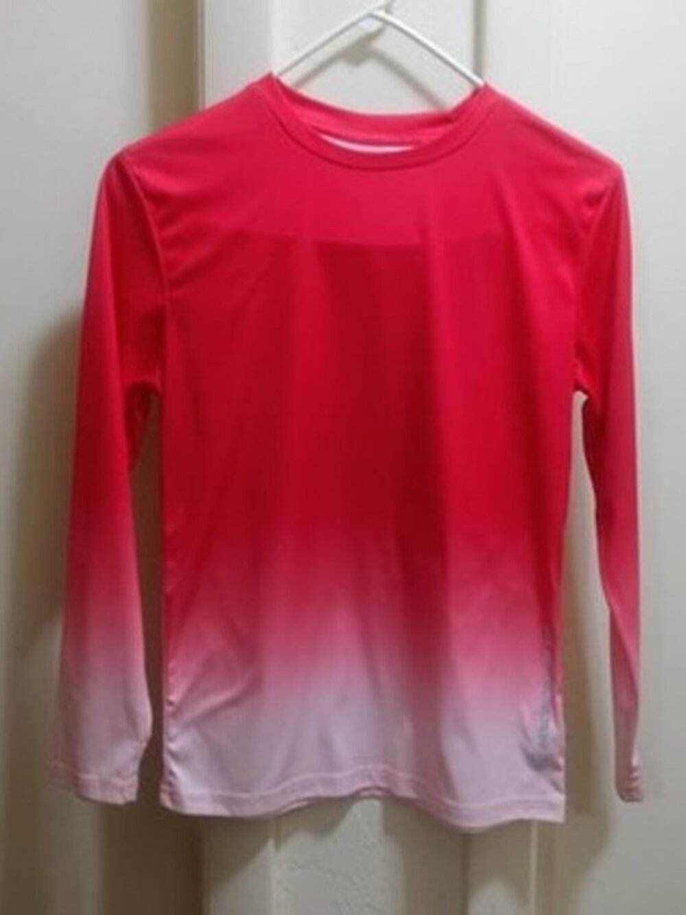 Youth Banana Boat UPF50+ Red, Pink Ombre Long Sleeve Fishing Shirt XL